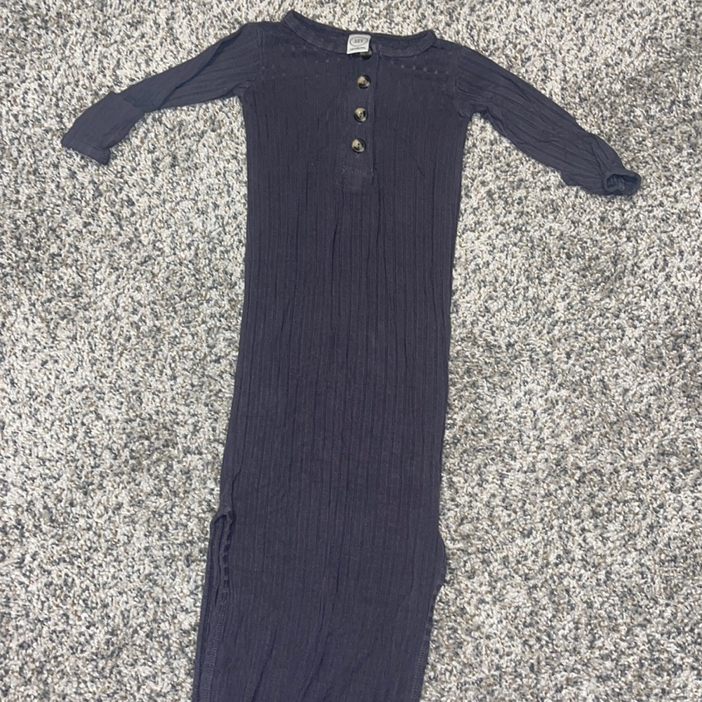 Black Lou Lou newborn sleep gown. Like new condition.